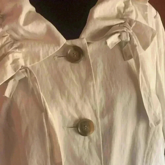 Ann Taylor LOFT Womens Light Khaki Spring Light Trench Coat Jacket Size Large. - Picture 4 of 11